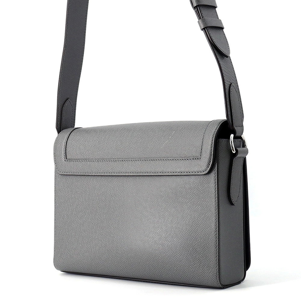 Louis Vuitton Taiga Flap Shoulder Bag Messenger Black